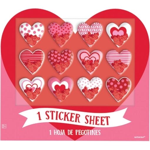 Hearts Shaker Sticker Sheet